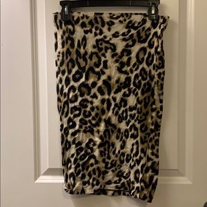 Cheetah print pencil skirt